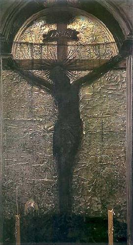 Leon Wyczolkowski Wawel Crucifix oil painting image